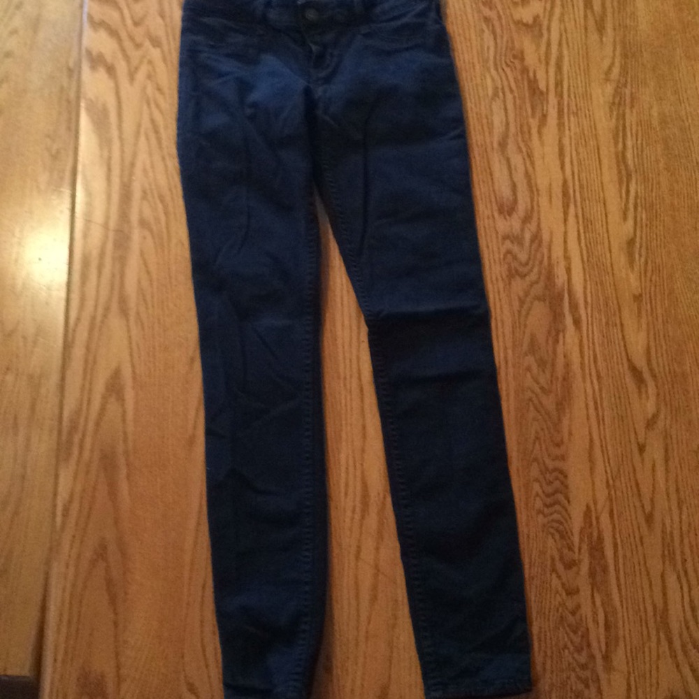 Hollister black twill skinny jeans